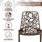 Leisuremod Devon 3-Piece Aluminum Patio Dining Set, Tempered Glass Top Table & 2 Stackable Chairs, Brown DT20CBR - alternate 8