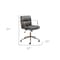 Homeroots Dark Gray and Bronze Adjustable Height Swivel Rolling Office Chair 572154 - alternate 6