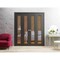 Sartodoors Sliding Closet Double Bi-fold Doors, Lucia 2166 Matte Black with Clear Glass, Sturdy Tracks Moldin LUCIA2166DBF-BLK-72 x 80 (4* 18x80) - alternate 4