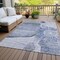 Homeroots 8' X 10' Sky Blue And Indigo Floral Washable Indoor Outdoor Area Rug 582245 - alternate 8