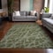 Homeroots 3' X 5' Green Abstract Washable Non Skid Indoor Outdoor Area Rug 559643 - alternate 4