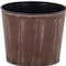 Homeroots 7in Brown and Ivory Textural Tone On Tone Recycled Plastic Indoor Outdoor Round Pot Planter 488207 - alternate 4