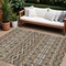 Homeroots 8' X 10' Taupe Brown And Ivory Moroccan Washable Indoor Outdoor Area Rug 594355 - alternate 1