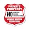 Signmission Private Property Shield Sign No Hunting, 6 Inch X 6 Inch, Plastic Sign SHI-P-6-450 - alternate 1