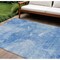 Homeroots 9' X 12' Denim Blue And Sky Blue Nautical Washable Indoor Outdoor Area Rug 581729 - alternate 1