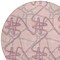 Homeroots 8' Pink Purple And Sky Blue Round Geometric Washable Indoor Outdoor Area Rug 612817 - alternate 4