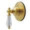Kingston Brass Single-Handle Six-Way Diverter Valve with Round Trim Kit, Brushed Brass KS4037WLL - alternate 1