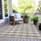 Homeroots 3' X 5' Taupe And Gray Plaid Washable Indoor Outdoor Area Rug 595517 - alternate 8