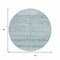 Homeroots 8' Teal Blue And Ivory Round Trellis Washable Indoor Outdoor Area Rug 616498 - alternate 5