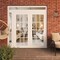 Vdomdoors Front Exterior Prehung Metal-Plastic Double Doors Clear Glass / MANUX 8355 White Silk / Office Comm MANUX8355DEXD-WS-W72+14xH80+12-RH-I - alternate 4