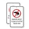 Signmission Owners Must Clean Up After Their Dogs, 12'' X 18'' 2 Signs, Heavy Gauge Aluminum, 2PK A-1218-2PACK-24913 - alternate 1