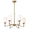 Nuvo Liam, 6 Light Chandelier, Burnished Brass, White Opal Glass 60/8206 - alternate 6