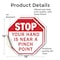 Signmission Stop Your Hand Is Near a Pinch Poin, 18 inch X 18 inch, Vinyl Decal, 2PK OC-D-2PACK-18-126 - alternate 4