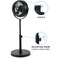 Simple Deluxe Industrial Retro Pedestal Fan, 360 Deg Rotatable Stand Fan, 3 Speed Adjustable, Adjustable Height P HIFANSTANDRETRO8B - alternate 7
