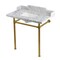 Kingston Brass 36-Inch Carrara Marble Console Sink with Stainless Steel Legs, 8-Inch, 3-Hole KMS36227M38SQ7 - alternate 1