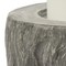 Homeroots 9" Gray Distressed Abstract Ceramic Tabletop Pillar Candle Holder 608522 - alternate 4