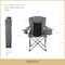 Arrowhead Outdoor Portable Folding Camping Quad Chair with 6-Can Armrest Cooler, Granite Gray KKS0316U - alternate 4