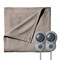 Sunbeam Queen Size Electric Fleece Heated Blanket in Mushroom with Dual Zone 2152480 - alternate 1