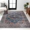 Jonathan Y Alacati Ogee Medallion Non-Slip Machine-Washable Navy/Brown 3 ft. x 5 ft. Area Rug WSH103C-3 - alternate 7