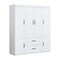 Homeroots 72" White Six Door Two Drawer Combo Dresser 569285 - alternate 1