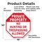 Signmission Private Property No Hunting or Tres, 10 Inch X 10 Inch, Aluminum Metal Signs OC-A-10-153 - alternate 5
