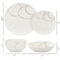Elama Sydney 16 Piece Porcelain Double Bowl Dinnerware Set, Service for 4 750123742M - alternate 8