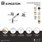 Kingston Brass Two-Handle Wall Mount Tub Faucet with Knurled Handle, Polished Nickel KS6026KNL - alternate 2