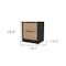 Homeroots 19" Black And Natural Wood Two Drawer Nightstand 534905 - alternate 9