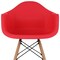 Homeroots 28" Red And Brown Heavy Duty Plastic And Solid Wood Low Back Counter Height Bar Chair 520679 - alternate 8