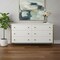 Homeroots 63in Gold And White Wood Carved Geometric Six Drawer Sideboard 611020 - alternate 4
