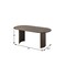 Homeroots 79" Walnut Solid Wood Double Pedestal Base Oval Dining Table 721108 - alternate 5