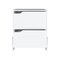 Homeroots 20" White Wood Two Drawer Nightstand 543693 - alternate 11
