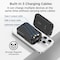 Alpha Digital Magnet Power Bank- 10,000mAh, 3 Cables, Wireless Charging - Black ZL329-BK - alternate 7