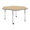 Flash Furniture Commercial Adjustable Height Flower Activity Table with Locking Casters-LT NAT XU-A60-FLR-LTNAT-T-A-CAS-GG - alternate 1