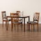 Baxton Studio Renaud Modern Grey and Walnut Brown Wood 5-Piece Dining Set 254-9876-8959-ZORO - alternate 7