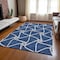 Homeroots 3' X 5' Blue And Ivory Geometric Washable Indoor Outdoor Area Rug 612863 - alternate 8