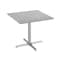 Flash Furniture 36" Square Outdoor Tabletop, Gray Faux Concrete, Seamless Surface Technology, 30x30 Silver X Base ST-SQ36-CMGY-T3030S-GG - alternate 1
