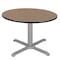 Regency Round Cain Large X-Base Breakroom Table, 48 in W, 48 in L, Noble Oak TB48RNDNOGY - alternate 1