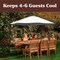 Pure Garden 10-Foot Offset Patio Umbrella with Square Base, Cream 50-102-TB - alternate 6