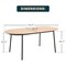 Leisuremod Oval 70.9 in W, 29.5 in L, MDF/Steel, Natural Wood TT70NW - alternate 8