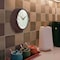 Infinity Instruments Retro Round Metal Wall Clock, Mahogany, 9.5 in 10940DR - alternate 6
