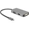 Rocstor USB-C MULTIPORT ADAPTER - ALUMINUM GREY Y10A266-A1 - alternate 1