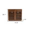 Homeroots 42in Walnut Wood Accent Cabinet With Three Shelves And Two Drawers 396329 - alternate 3