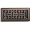 Sierra Grates 4 in. H X 14 in. W Powder Coat Steel, Metallic Bronze Floor Register MTR414-BRZ - alternate 1