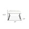 Homeroots 24" White Genuine Leather and Silver Tufted Footstool Ottoman 520804 - alternate 4