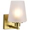 Nuvo Lune, 1 Light Vanity, Vintage Brass Finish, Etched White Glass 60/8231 - alternate 5