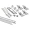 Renin Door Hardware and Track Set, 72 in L Track, Aluminum BP210K-07200-AL - alternate 1