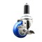 Service Caster 3 Inch 316SS Blue Polyurethane Swivel 1-1/4 Inch Expanding Stem Caster Brake SCC-SS316EX20S314-PPUB-BLUE-TLB-114 - alternate 1