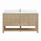 James Martin Vanities 60 in. Single Vanity, Whitewashed Oak, w/Single Hole 3 CM White Zeus Quartz Top & Backsplash 330-V60S-WWO-1WZ - alternate 1