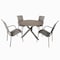 Deko Living Outdoor Aluminum Round Patio Dining Table and Stackable Chairs Set, Champagne, Seats 4 COP30804 - alternate 1